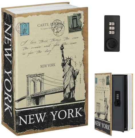 Buch Safe mit Zahlenschloss Medium New york.
