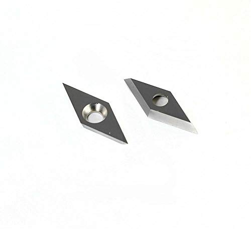 Hartmetallspitzen Einsätze Klingen für Meißelschneider Holzdrehmaschine Halterwerkzeug 5 Typen (14/15 mm quadratisch, 12 mm rund, 30 ° R Diamant und Diamant) (Diamantform-Hartmetalleinsätze)