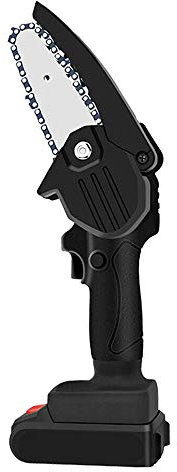 HIOD 24V 550W Mini Sierra de Cadena Eléctrica Motosierra Portátil Herramienta de Jardín de Motosierra de Poda con Batería de Litio para Cortar Madera Herramienta de Carpintería Recargable,Black