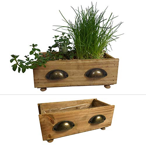 OF 2 Schubladen zum Bepflanzen im Set - Blumentopf für Kräuter und Blumen, Blumenkasten - Innen- und Außenbereich