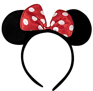 Trendario Haarreifen Karneval mit Maus Ohren und Schleife, Mädchen Haarreifen, ideal als Fasching Kostüm, für Kinder und Erwachsene