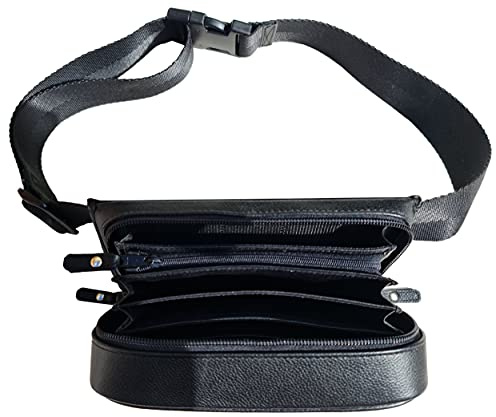 CLAIRE-FONCET Leder Kellnertasche - Kellnerbörse - Hüfttasche, Ohne Euro Munzen Geldwechsler, Magnetverschluss, ideal für Kellner, Kellnerin, Bar, Kneipen, Gaststätte, Märkte
