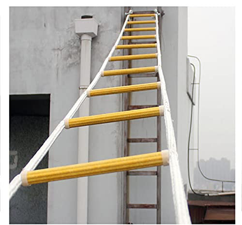 ZXCVBAS Strickleiter,Rettungsleiter,Rettungsseilleiter,Harz Feuerleiter Hochhaus Flucht Selbstrettungsleiter, Notflucht Seilleiter Tragbare Feuerleiter,4m/13.12ft