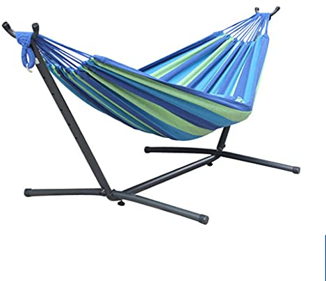 Doppelhängematte mit Platzsparendem Stahlständer Heavy Duty Outdoor Garden Yard Outdoor 330 Lb Kapazität Stehhängematten und Tragbare Tragetasche (Color : Style2)