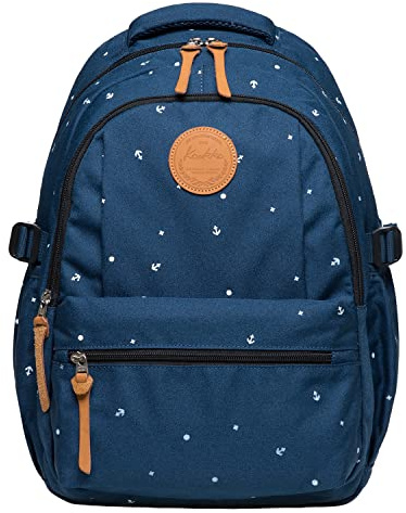 KAUKKO Schöner und durchdachter Rucksack mit Laptopfach für 15 Zoll Schule Uni 22L, Blau Jnl-ks24-12, one size, Tagesrucksack