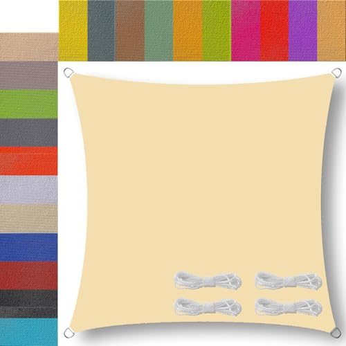 telo ombreggiante rettangolare esterno impermeabile PES piccola 98% Anti UV telo ombreggiante vela esterno giardino piscina prato attività all'aperto 2x2.5m Beige
