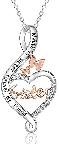 VOSAP Cadeau pour maman/naine/fille chaîne en argent sterling S925 avec fleur de rose, bijou cadeau pour maman, grand-mère fille, fils, petits-enfants, cadeau parfait de Noël, fête des mères et