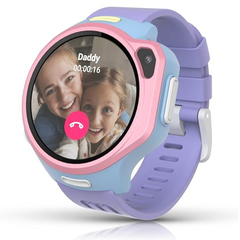 myFirst Kids Smart Watch 4G LTE with GPS Tracker & Video Calling, R2 eSIM Phone Watch for Boys Girls Ages 5-12, SOS Smartwatch with Parental Control, Birthday Gift with 1.3 AMOLED Display