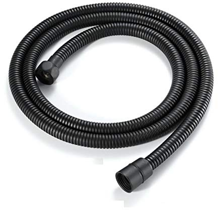 WANGZEYU Duschschlauch Matt schwarz 1,5 m 2m Duschschlauch Weiche Duschrohr allgemein flexibel Badezimmer Wasserleitung Edelstahl Brauseschlauch(Größe:150cm)