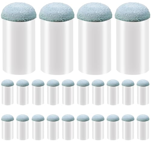 DAJISI 24 Stück Billard Zubehör, Billard Queue Spitzen 13mm Queue Spitzen Ersatzspitzen Snooker Queue Kein Klebstoff Oder Werkzeug Erforderlich für Snooker und Billardqueues