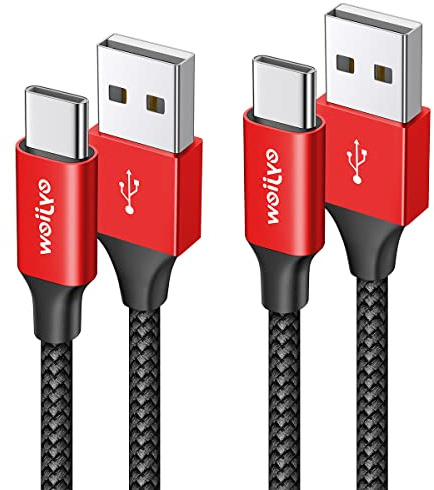 Câble USB C [1M, Lot de 2],Câble USB A vers USB C pour iPhone 16 15 Chargeur cordon 3A Fil Chargeur Type C Tressé pour iPhone 16/16 Pro/16 Pro Max/15 Plus/15 Pro Max/iPad Pro,Galaxy,Pixel,Redmi Note