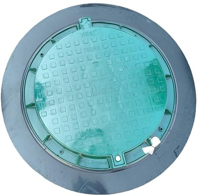 Varile 1100mm XXL Copertura tombino in plastica I coperchio pozzetto universale I coperchio cisterna (verde)