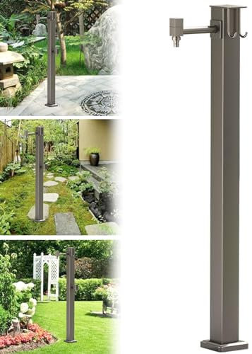 Vertikale Gartenhahnsäule Für Den Außenbereich, Freistehender Schlauchständer Mit Sperrhahn, Hydranten-Wasserspielbrunnen, Für Terrasse/Hinterhof,AWith1Faucet-Tall80CM/31.5IN