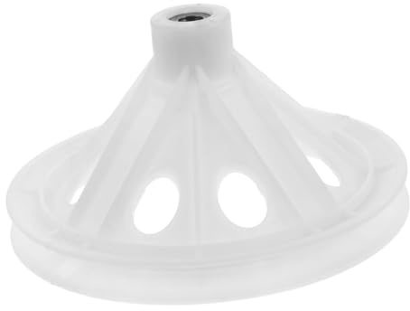 HOMSFOU Polea para Lavadora de Plástico Blanco, Diseño de Doble y Orificio Cuadrado, Repuesto para Transmisión por Correa y Motorreductor | Plástico Blanco, Orificio y Eje Cuadrados, Diseño de Varias Medidas, Repuesto para Reductor