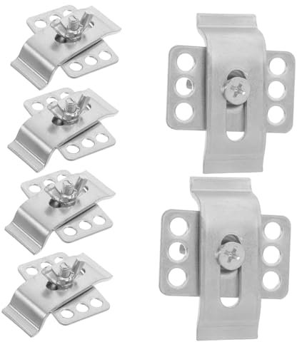 EXHUMKY Lot De 6 Supports De Fixation En Métal Pour Évier Encastré, Clips Robustes Pour Lavabo Sous Plan En Céramique, Installation Facile Cuisine Et Salle De Bain