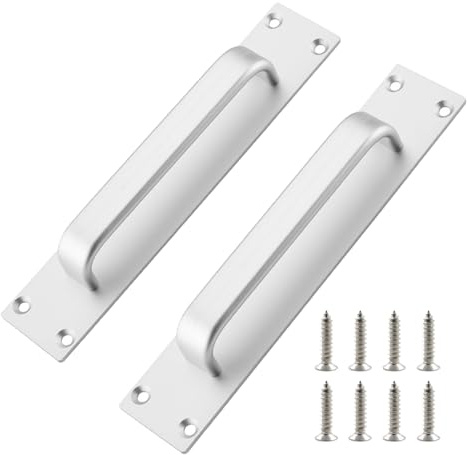 Joytey 2 Packs Door Handles Cabinet Pulls 7.87x1.57 in D Pull Handle with Screws Large Handle Pulls for Barn Garage Shed Gate Cupboard Wardrobe Doors Window Dresser Drawer Hotbed