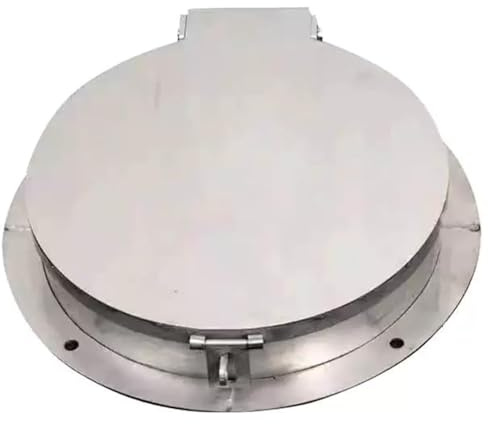 YUGXTH Couvercle de Regard en Acier Inoxydable avec Serrure, Couvercles et Cadre de Puits de Fosse Septique Ronds, Couvercle D'inspection Invisible, for Jardin Extérieur(70cm/27.5in)