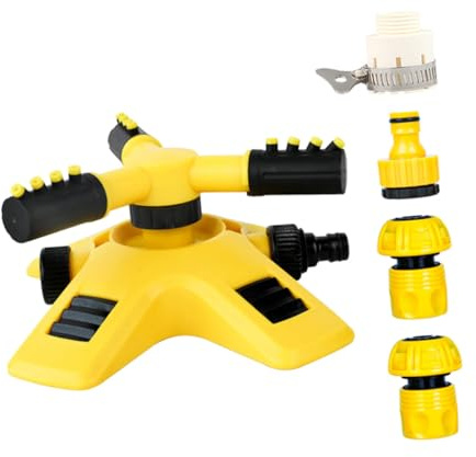 MOTHNUR Arroseur Rotatif de Pelouse avec Adaptateur Pouce Buse Réglable et Connecteurs pour Jardin et Irrigation Automatique