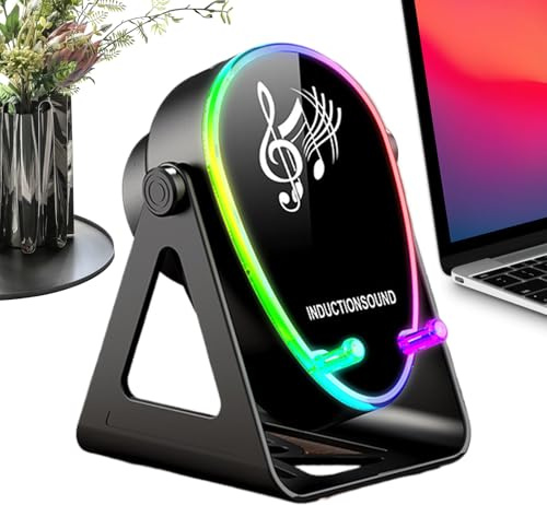Generico Altoparlante A Induzione Per Telefono - Con Luce E Amplificatore A Rotazione Di 180 Gradi - Supporto Per Cellulare Con Altoparlante E Caricatore,Per Uomini E Donne, Natale, Compleanno, Calze