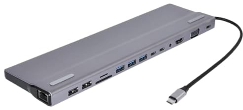 11 12 14 In 1 Tipo C Dock USB C Hub 3.0 Adattatore multiporta splitter 4K HDMI RJ45 SD TF VGA HDMI PD per laptop (14 in 1 hub)