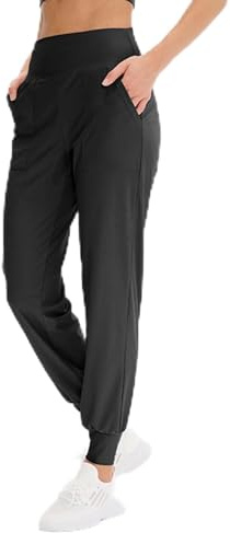 Pantaloni Tuta Joggers Donna - Pantaloni Yoga E Ginnastica a Vita Alta, Tessuto Elastico E Leggero, con Tasche, per Yoga, Corsa, Palestra, Casa, Lavoro E Tempo Libero, Asciugatura Rapida