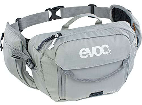 EVOC HIP PACK 3l Hüfttasche Bauchtasche Hüftbeutel (3l Fassungsvermögen, AIRFLOW CONTACT SYSTEM, verstellbarer Hüftgurt, VENTI FLAP-System), Steingrau