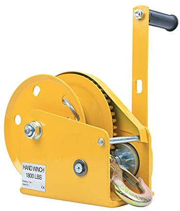 Aprilhp Cabrestante de Manivela, Cabrestante Manual PequeñO con Freno, Cabrestante de Engranaje con Cable de Manivela Manual, Cabrestante de Remolque para Barcos VehíCulos Todoterreno