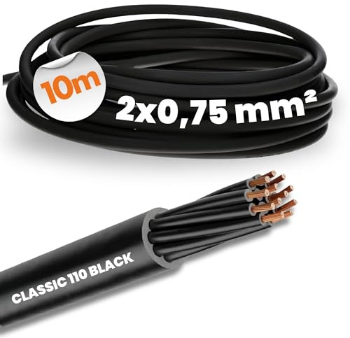 Lapp 10m Ölflex Classic 110 Black Steuerleitung 2x0,75 mm² UV-Kabel