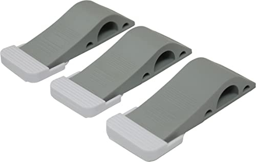 fiXte Cuña para puerta de goma flexible de alta calidad gris claro resistente con soporte de pared (3)