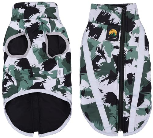 Nobleza - Abrigo para Perros, Chaqueta de Invierno para Mascotas, Ropa Cálida para Perros con Seguridad Reflectantes Tiras, Ultraligero, Resistente al Viento, Impermeable (S)
