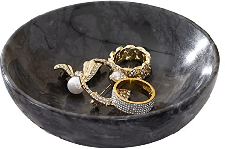 Gåvor till mamma 10 cm liten dekorativ skål ring fat marmorbricka, mors dag gåvor smycken maträtt ring prydnadssak hållare nyckel catchall skålar, marmor sminkbricka för visning heminredning brud