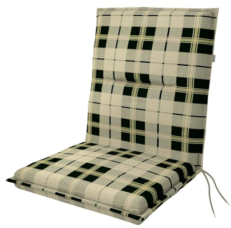 Doppler / Niederlehner Spot / 6er-Set/Gartenstuhlauflage/Niederlehner/Beige Kariert/ca. 100 x 48 x 5 cm