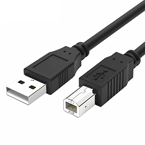 Lodokdre Cable de impresora A macho tipo cobre completo de velocidad puerto cuadrado cable de datos de impresora para impresora USB, muestreador de 3 metros