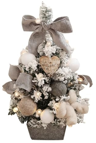 BBAUER Weihnachtsbaum künstlich Christmas Tree 60 cm künstlicher Kleiner Weihnachtsbaumschmuck für Weihnachten, Familienparty, Tischdekoration(Color:3,Size:60cm)