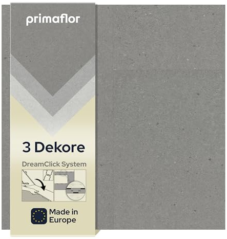 Primaflor Klick-Vinylboden - LIVE, 10 x Dunkelgrau, Hochwertige Vinyl-Fliesen in Steinoptik, Wasserbeständiger Bodenbelag, Schnelle und Einfache Verlegung