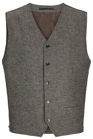 JACK & JONES herrväst JPRWINTER normal passform kostymväst, Slate svart/passform: smal passform, 52