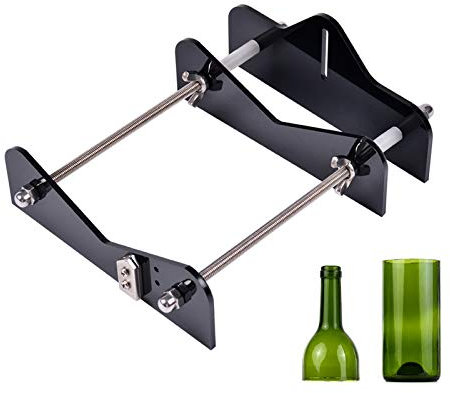 HUIOP Bottle Cutter,Glass Bottle Cutter Acrylic DIY Bottle Cutting Tool with Sandpaper for Wine Beer Bottles Mason Jars