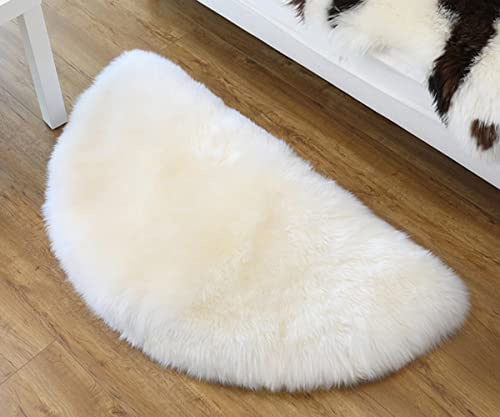 Alfombra Piel De Oveja Auténtico Alfombra Piel De Cordero Grande Alfombra Lana Alfombras Pelo Largo(90X180cm)
