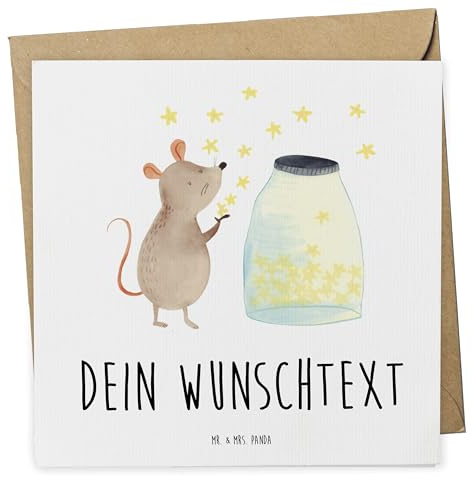 Mr. & Mrs. Panda Grußkarten Personalisiert Maus Sterne - Personalisierte Geschenke, Postkarte, Schwangerschaft, Geburtstag, Lustige Sprüche, Träume, Geburt, Karte, Karten, Kindergeburtstag