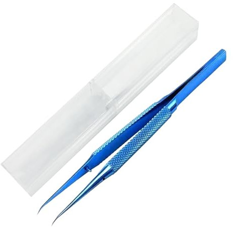 Feine Pinzette, präzise, nicht magnetische Pinzette, spitze Spitze mit Aufbewahrungsbox, 14 cm Handy-Reparaturwerkzeug, feine Spitze, Pinzette für Leiterplatten, Computer, Motherboards, Basteln