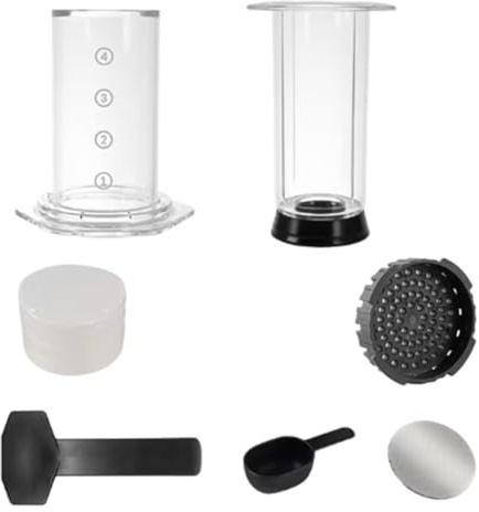 Aiciyimo Portable French Press Coffee Maker Transparent Espresso Coffee Pot Air Press Coffee Machine with Filters for Aero Press