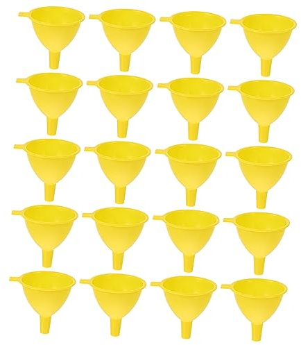 LALADEFIEE Set da 20 Imbuti di Plastica Piccoli 6,5 Cm Mini Imbuti da Laboratorio per Trasferimento Liquidi e Oggetti Solidi, per Esperimenti Scientifici e Uso Industriale, Adatti