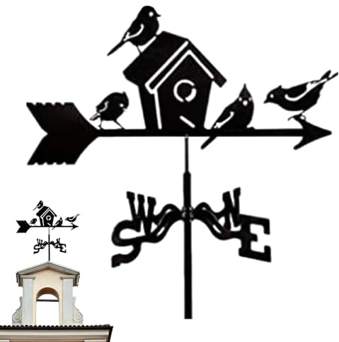 Girouette en métal en Forme d'animal, girouette en métal pour Le Jardin, décoration de Toit, Outil de Mesure du Vent pour Jardin,