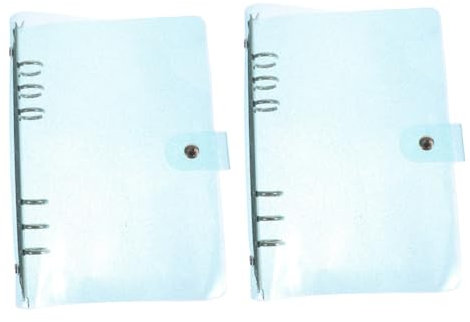 NUOBESTY 2stücke Klares Personal Planner Binder Journal Glitzer Binder Notizbuchhülle Planer Zubehör Zwei Hochwertiges Material Loseblatt Planer Abdeckung Robust Und Langlebig
