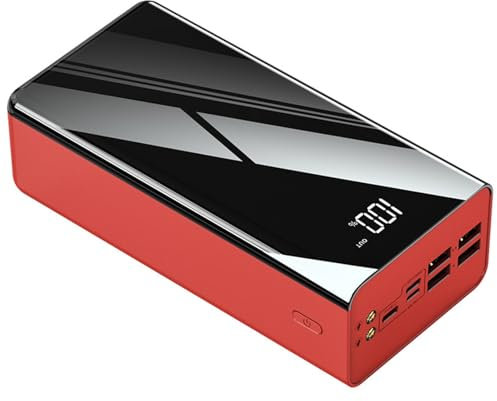 Power Bank solare da 100.000 mAh, caricabatterie solare wireless portatile, batteria esterna con luce LED, grande capacità per smartphone