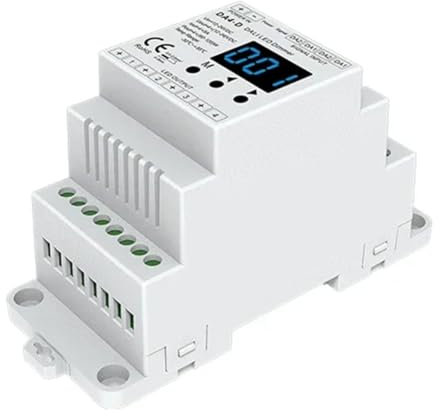 Juqoyue 12-24VDC CV Dimmer DA4-D (Din Rail) (DT6) 4CHx5A PMW Dimming 4 X (60-120) W Driver per Striscia RGBW A Nastro Monocolore