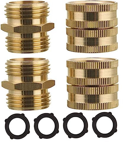 JOINPAYA 2pairs High Pressure Garden Hose Adapter Quick Connect Couplers for Pressure Washers and Hose Connections Heavy Duty Leak Design Included