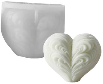 Stampo a forma di cuore in gesso per decorazione da scrivania, gioielli fatti a mano per gli appassionati di aromaterapia
