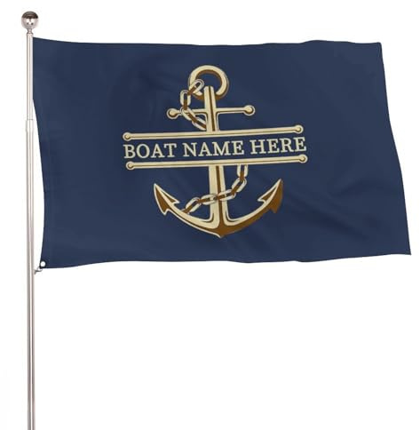 Doppelseitige nautische Segelkompass Bootsflagge für Outdoor 3x5 FT, personalisierte nautische Kompassflagge für Boot Schiff Segelboot Yard draußen