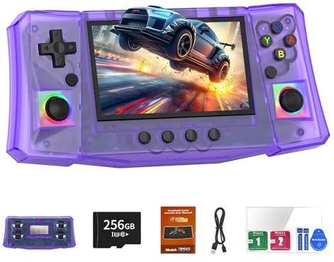 RegiisJoy R50 Ultra 50000 in 1 Handheld Game Console, 4.5 Inch IPS Screen Retro Gaming Consoles Main Emulators, Portable Mini Pocket Arcade Linux System